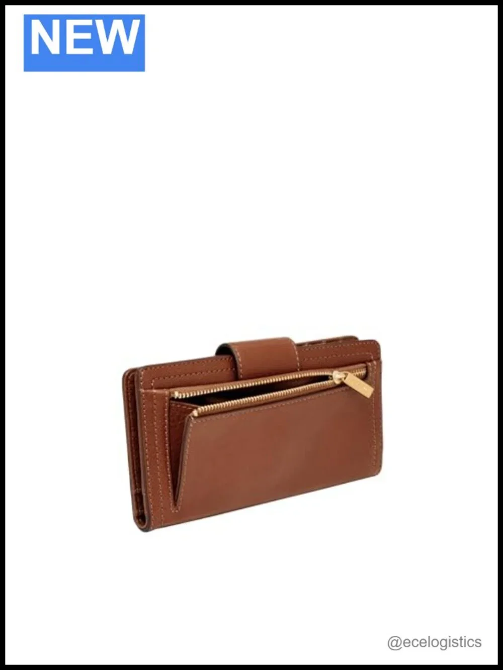 Fossil Women's Logan Leather Wallet RFID Blocking Tab Clutch